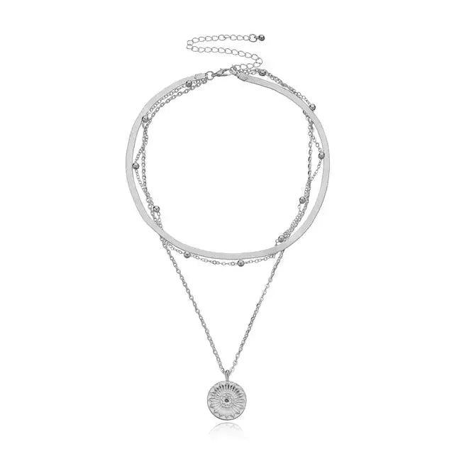 Coin letter Layered Necklaces BrightBox