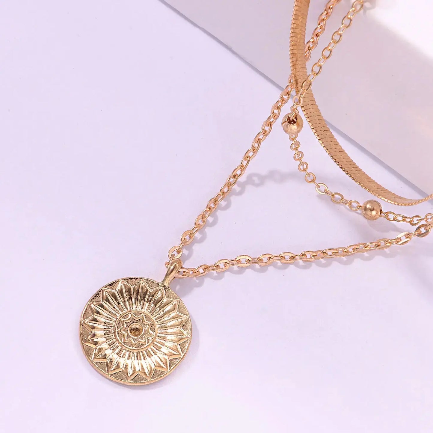 Coin letter Layered Necklaces BrightBox