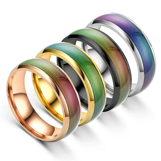 Stainless Steel Changing Color Rings, BrightBox