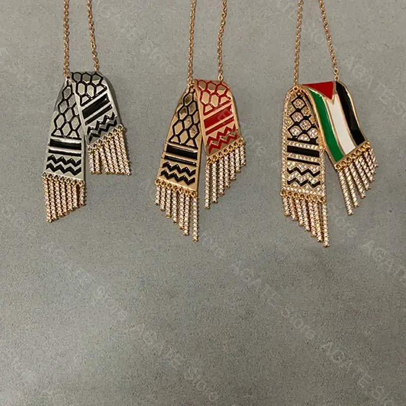 Stainless Steel Zircon Tassel Pendant Necklace BrightBox