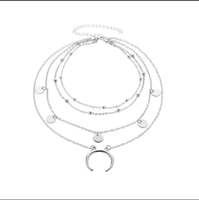 Coin letter Layered Necklaces BrightBox