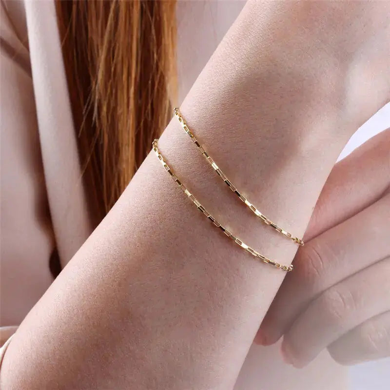 Gold Filled Chain Bracelet Handmade Jewelry BrightBox