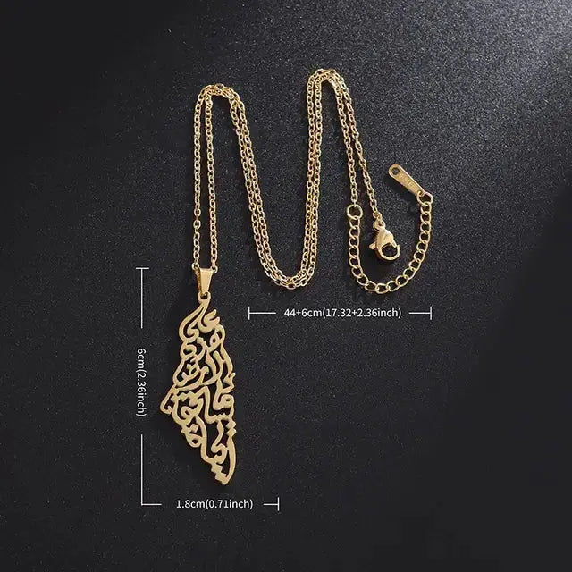 Stainless Steel Palestine Pendant Chain Necklaces BrightBox