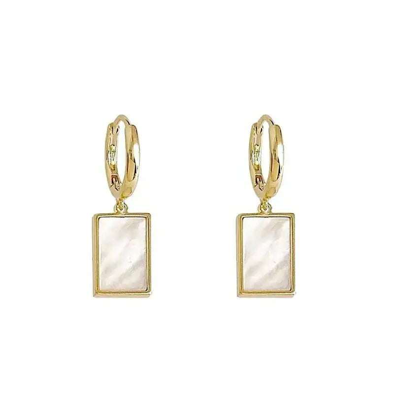 New Fashion Women's Square Fritillaria Earrings BrightBox