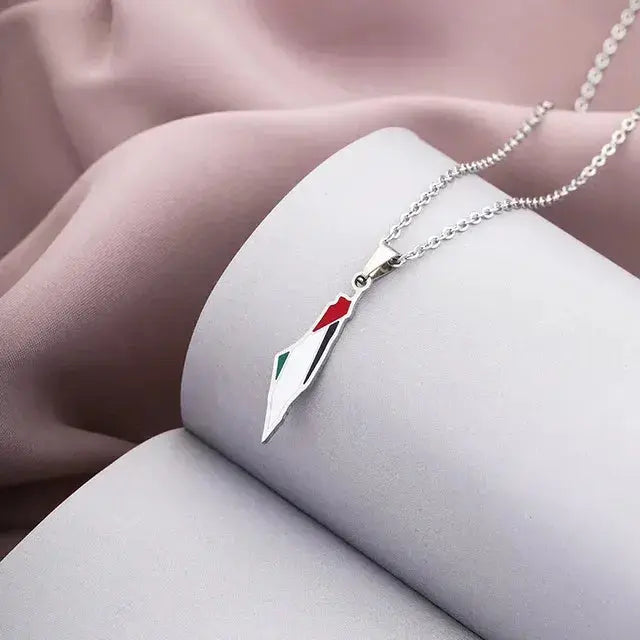 Stainless Steel Palestine Pendant Chain Necklaces BrightBox