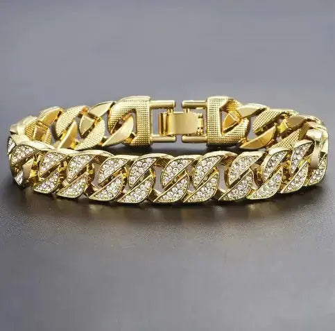 Miami Gold Curb Cuban Bracelet BrightBox