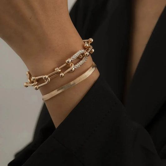 Crystal Zircon Chain Charm Bracelet BrightBox