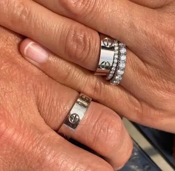 Stainless Steel Couple Rings BrightBox