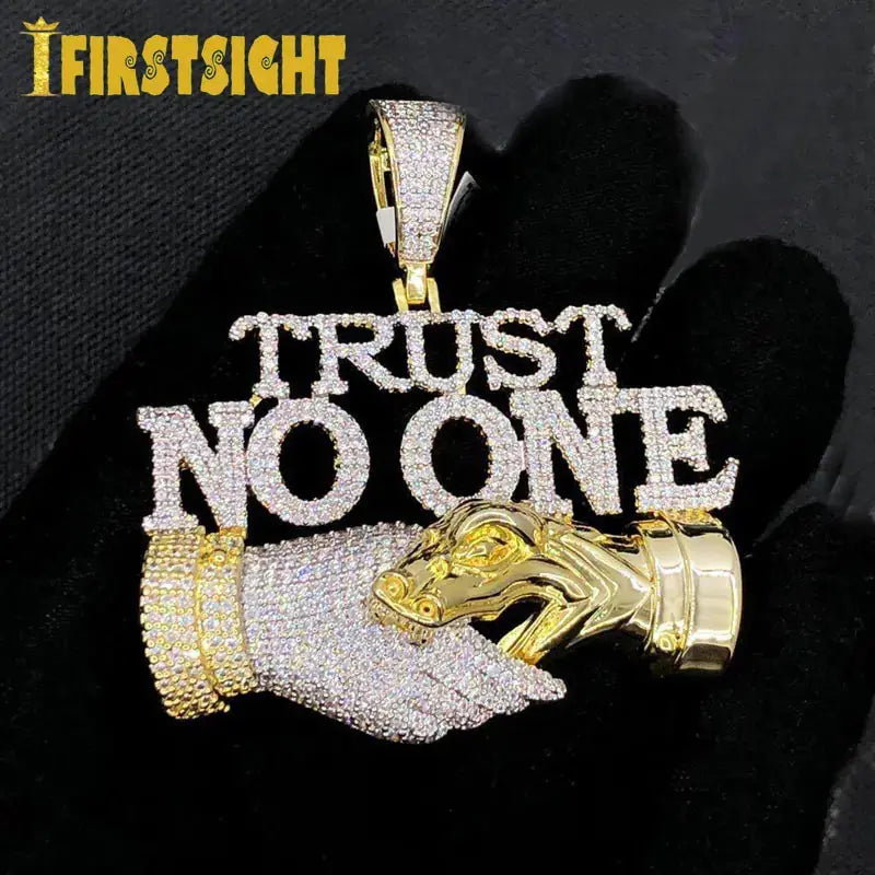 Trust No One Pendant Necklaces BrightBox