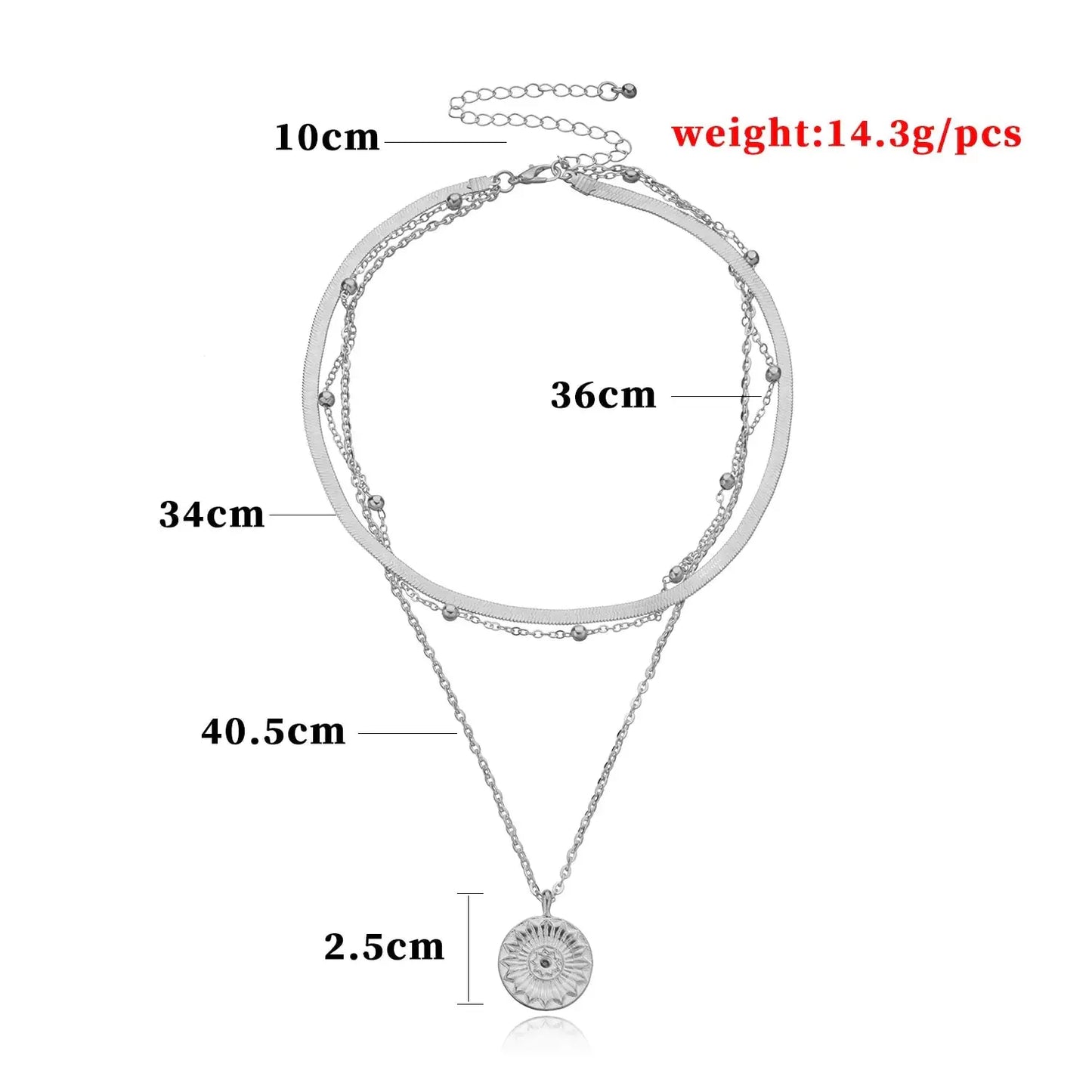 Coin letter Layered Necklaces BrightBox