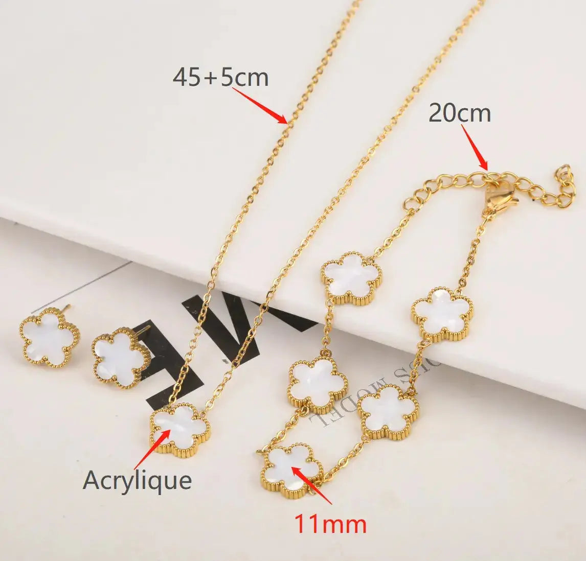 Adjustable Flower Bracelet and Necklace BrightBox