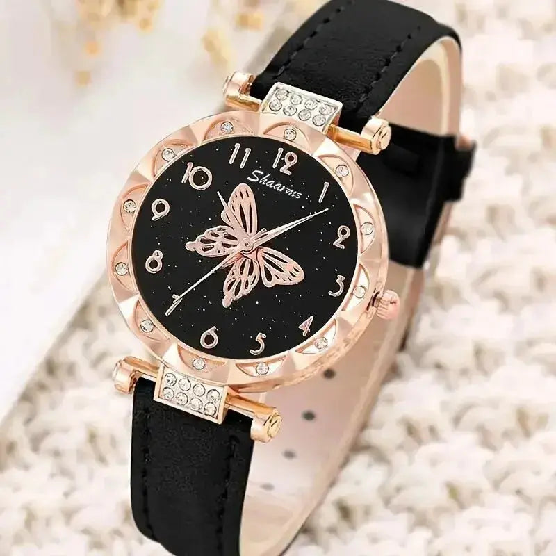 Luxury Rhinestone Butterfly Watch Set BrightBox