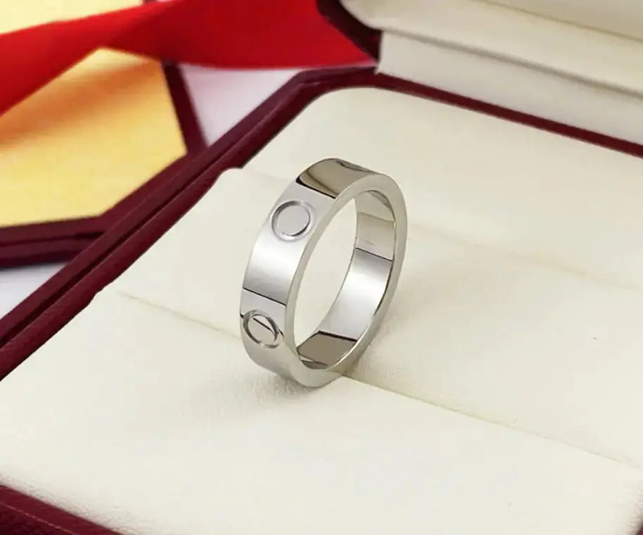 Colorless Titanium Steel Ring Fashion BrightBox