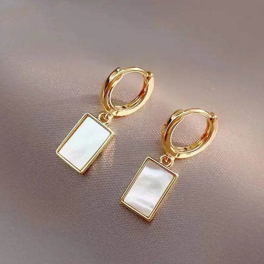 New Fashion Women's Square Fritillaria Earrings BrightBox