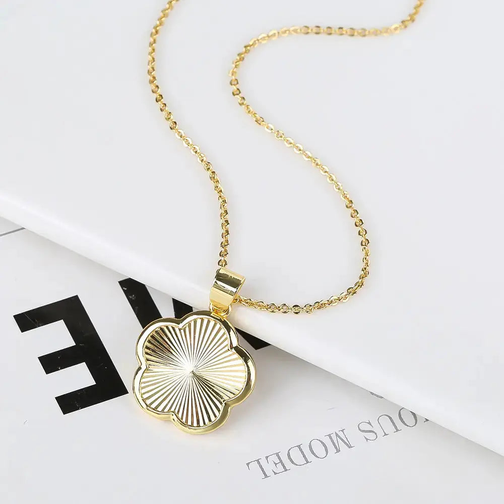 Plant Flower Pendant Necklace Women BrightBox