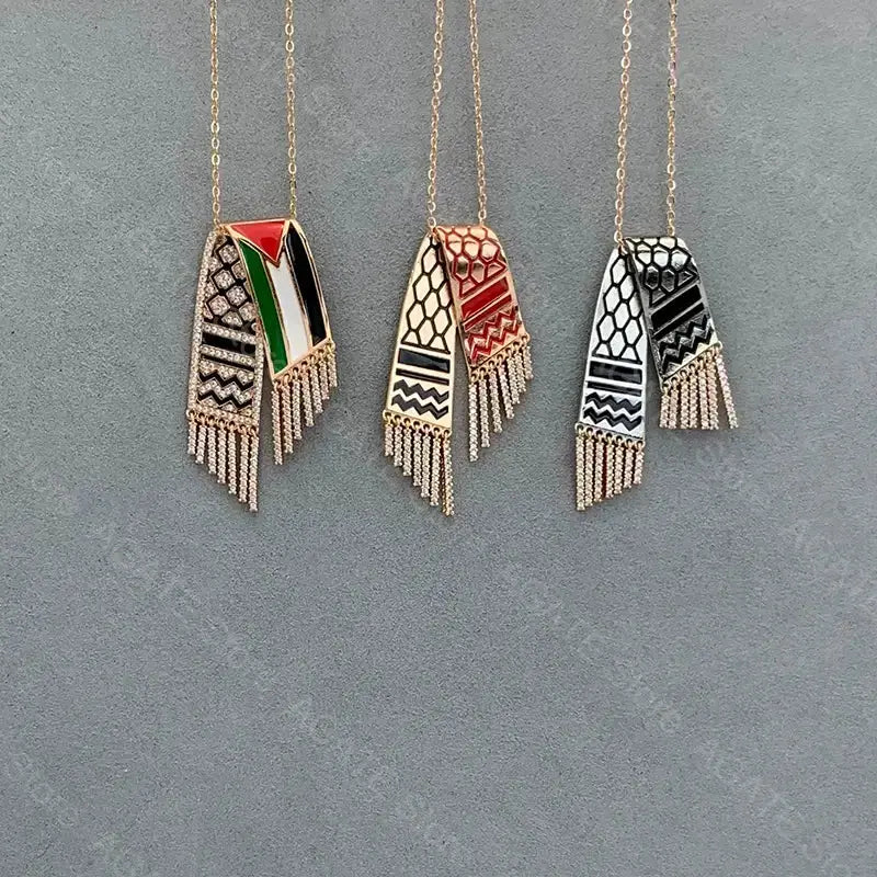 Stainless Steel Zircon Tassel Pendant Necklace BrightBox
