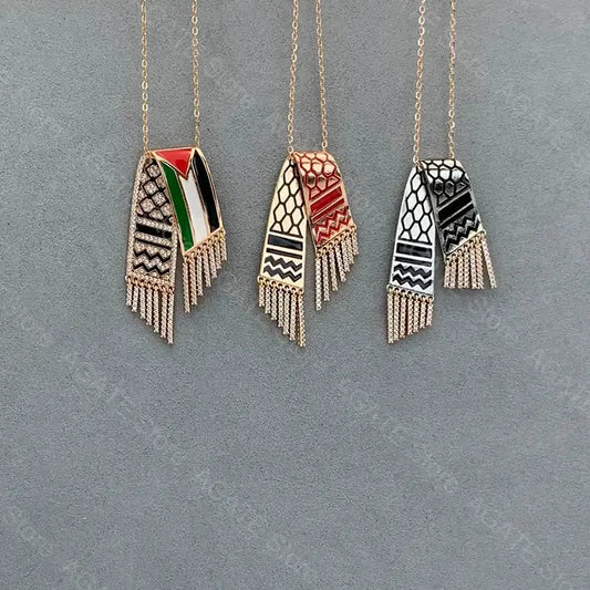 Stainless Steel Zircon Tassel Pendant Necklace BrightBox