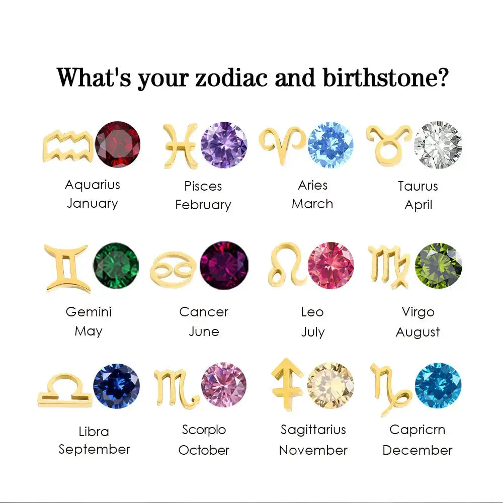 Birthstone Constellation Double Pendant Necklace BrightBox