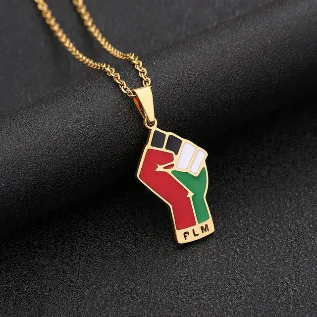 Stainless Steel Palestine Pendant Chain Necklaces BrightBox
