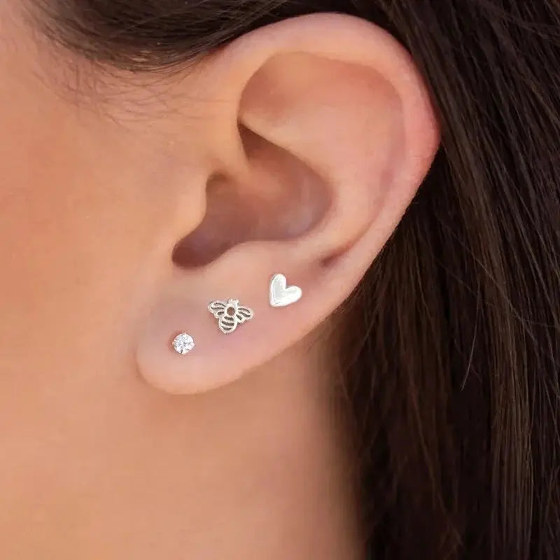 Sterling Silver Crystal Stud Earrings BrightBox