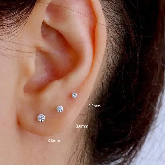 Sterling Silver Crystal Stud Earrings BrightBox